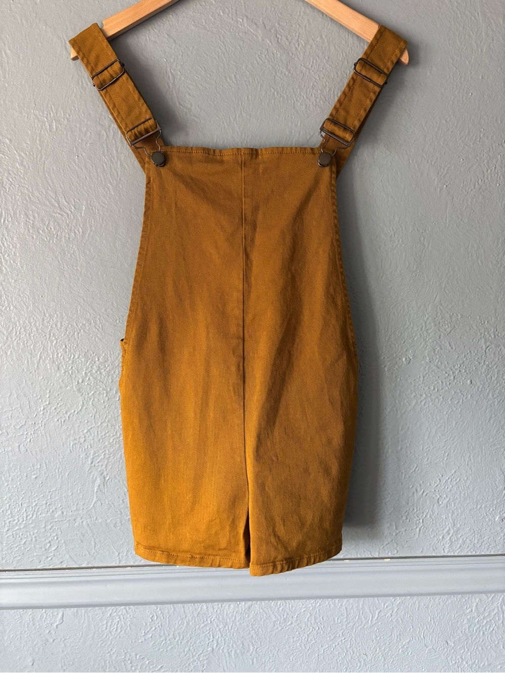 ASOS Cotton Overall Romper Mustard Brown Size 4